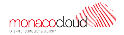 logo monaco cloud rouge noir et gris sur fond transparent